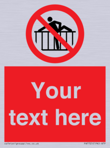 Custom prohibition do not cross barrier